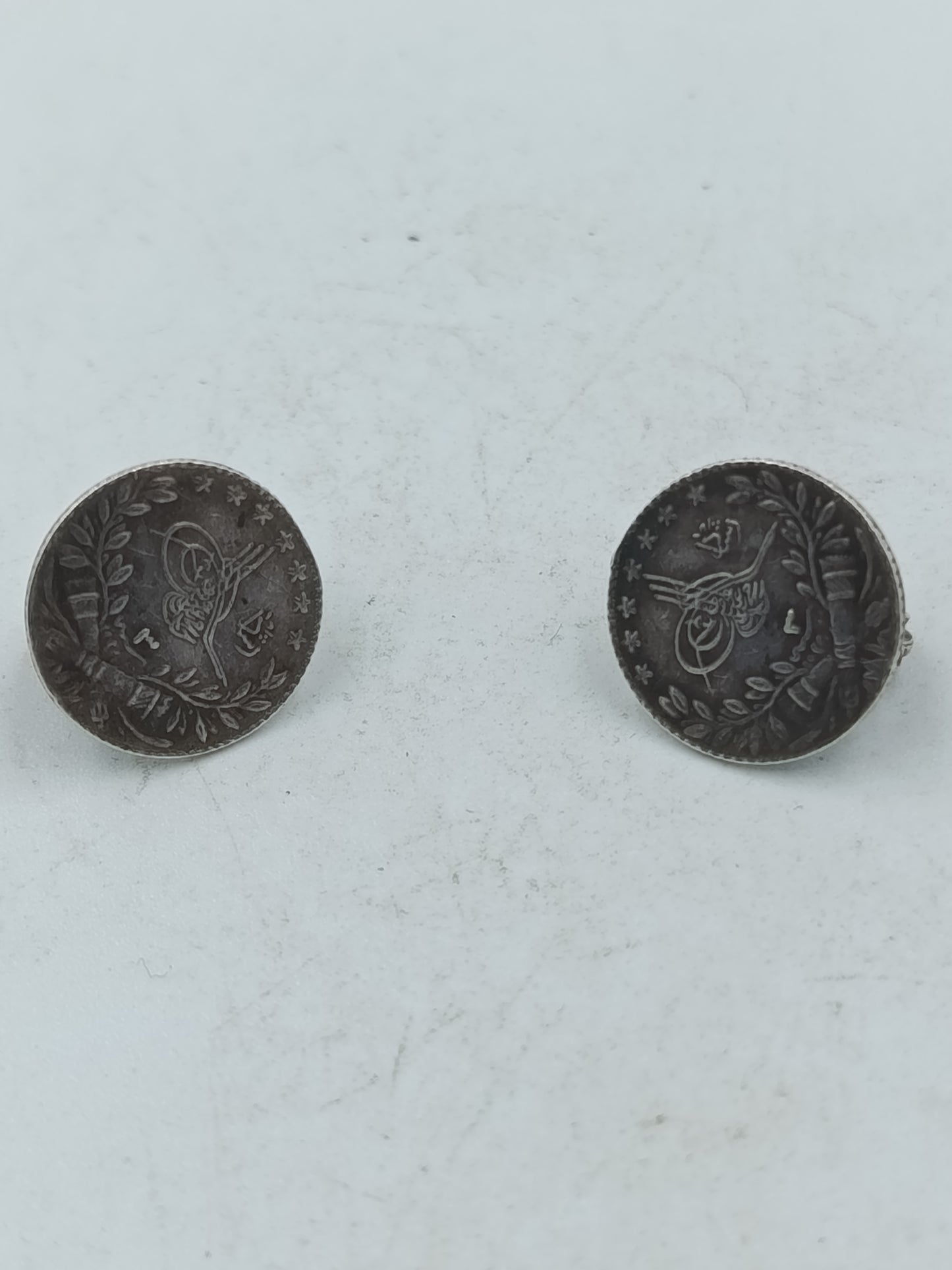 Vintage Ohrclips Osmanische Münze 925er Silber Unikat Schmuck