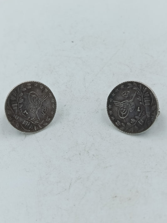 Vintage Ohrclips Osmanische Münze 925er Silber Unikat Schmuck