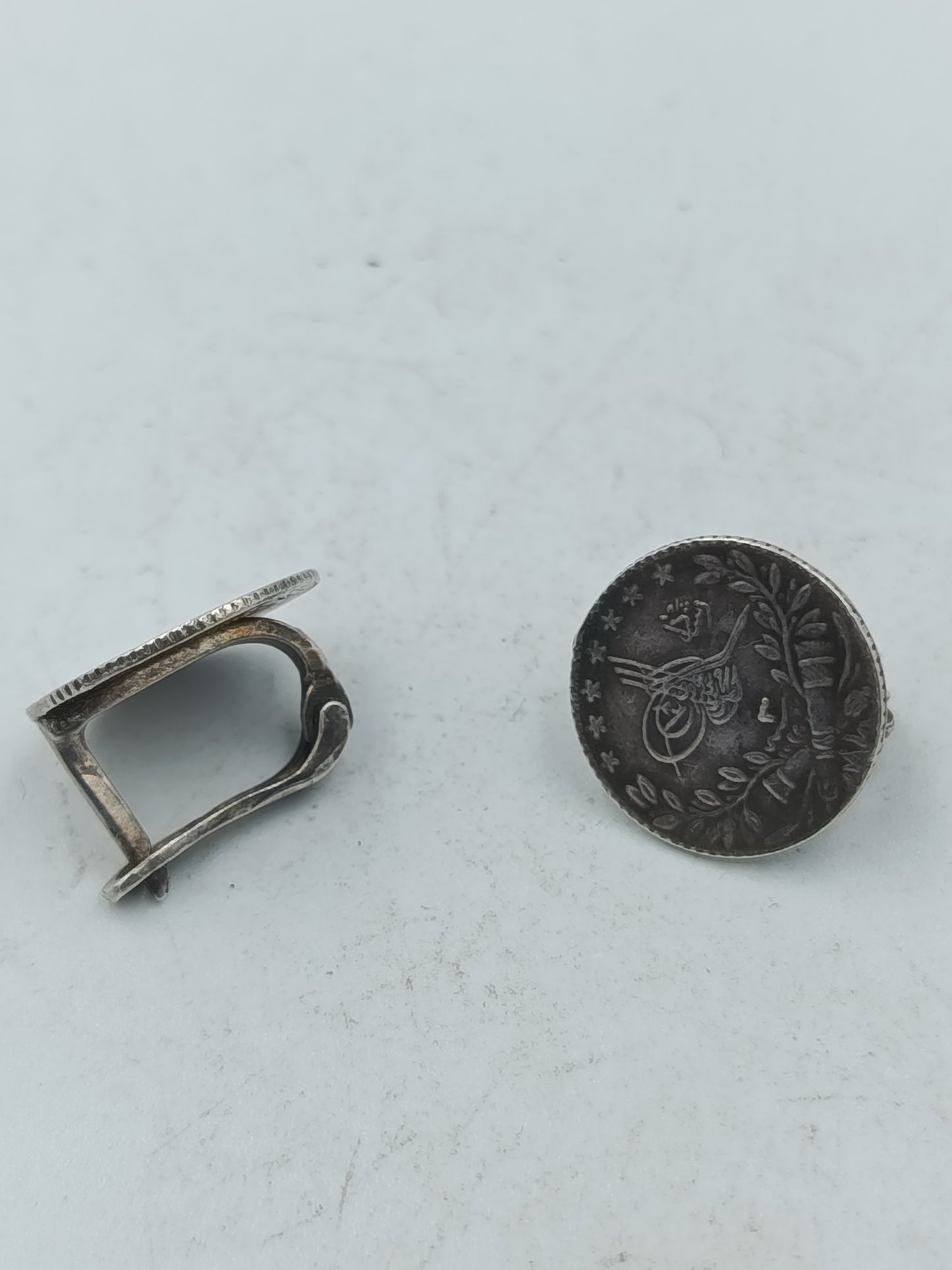 Vintage Ohrclips Osmanische Münze 925er Silber Unikat Schmuck