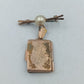 Vintage Medaillon Anhänger mit Perlendetail und Gravur