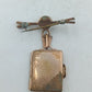 Vintage Medaillon Anhänger mit Perlendetail und Gravur
