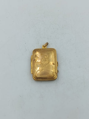 Vergoldetes Medaillon mit Herzgravur im Vintage-Stil