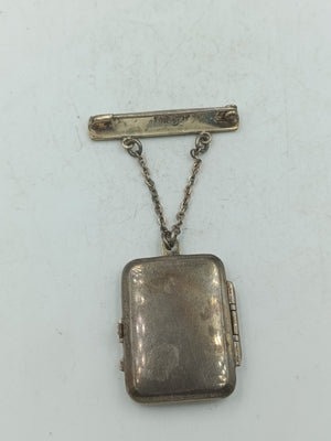 Vintage Medaillon-Anhänger mit feiner Gravur und Kettensteg