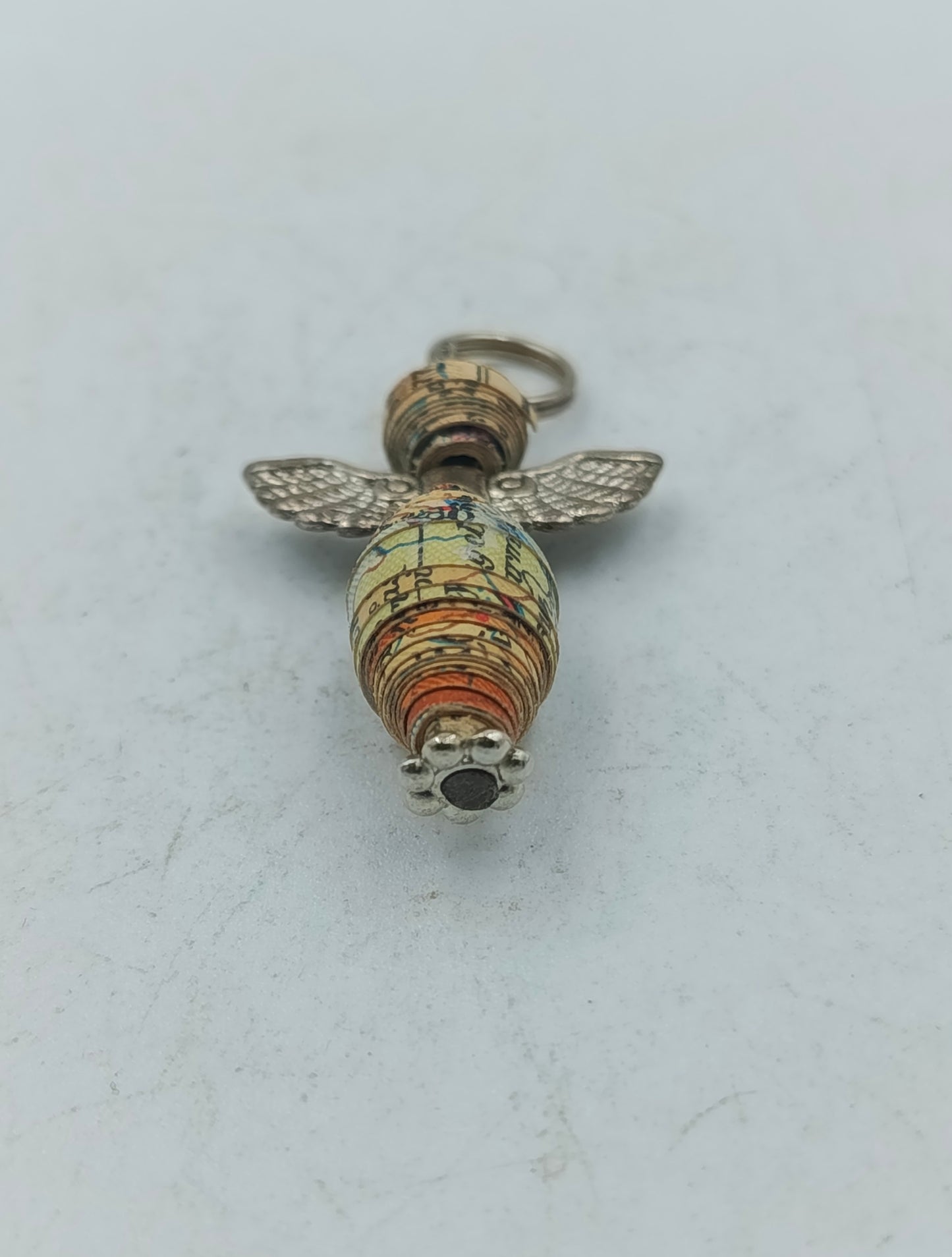 Schlüsselanhänger Schutzengel mit Flügeln und Kartenmotiv