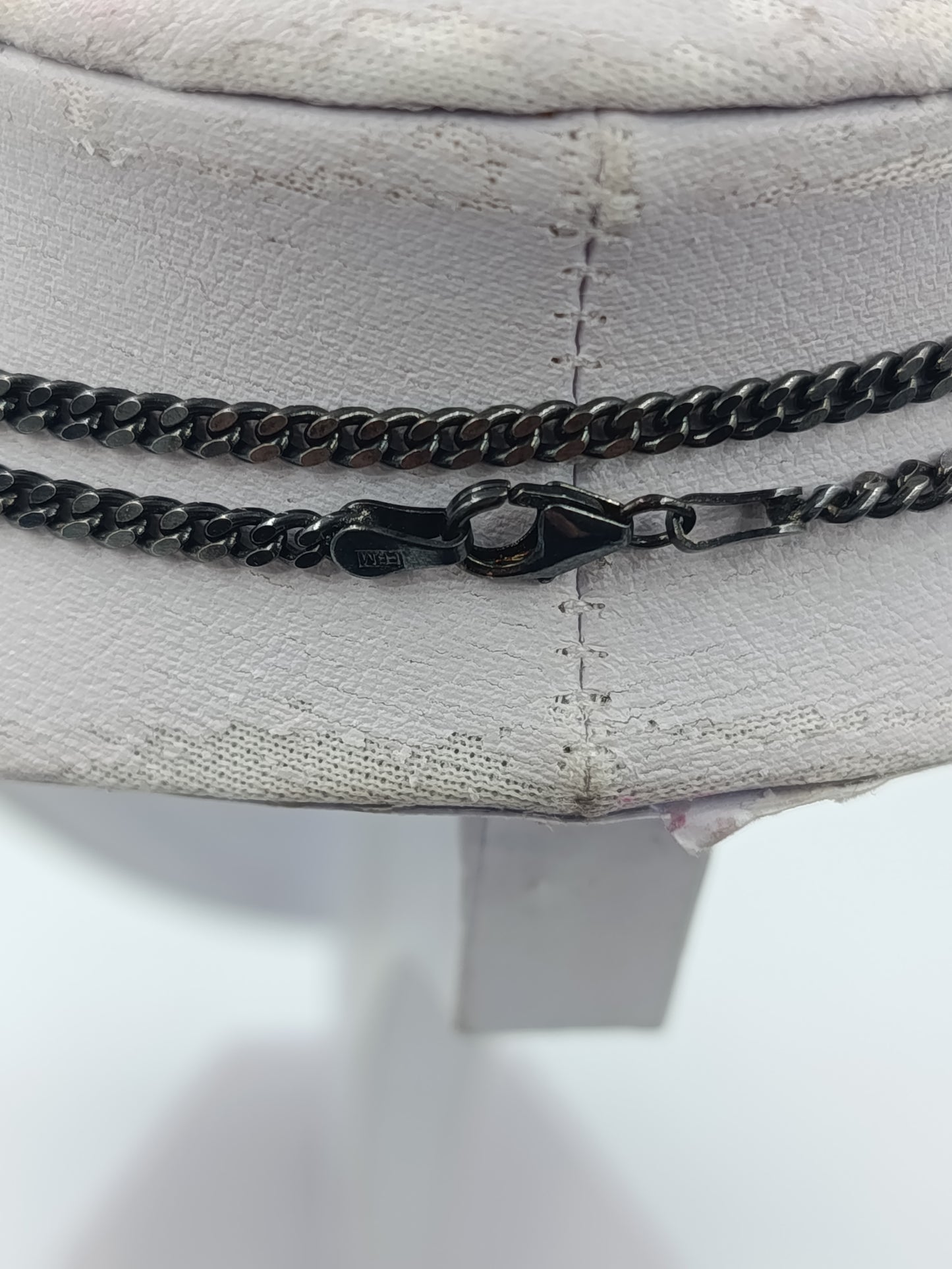 Schwarze Silberkette aus 925 Silber mit klassischem Gliederdesign