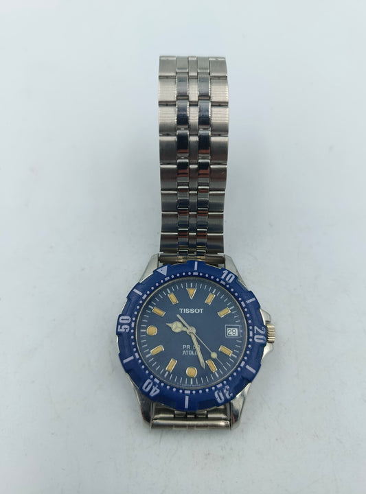 Tissot PR 50 Atoll Taucheruhr aus Edelstahl mit blauem Zifferblatt