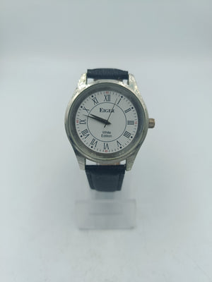 Eiger White Edition Armbanduhr mit Lederarmband Weiss Klassisch Design