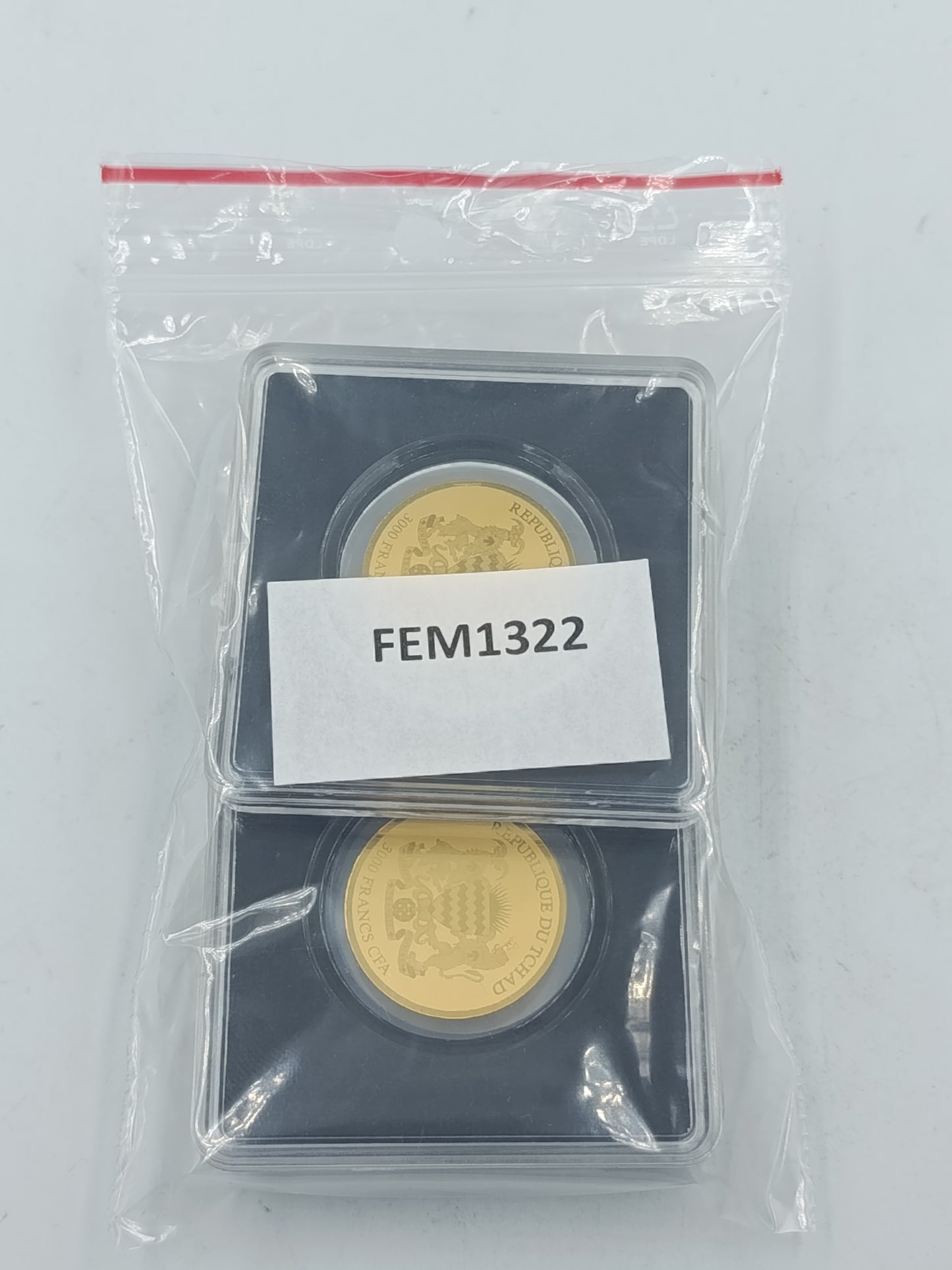 Gedenk Goldmünze Republik Tschad 3000 Francs CFA Pflege Motiv in Schutzkapsel