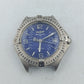 Analoge Automatik Armbanduhr  Stil mit blauem Zifferblatt und Sichtboden defekt