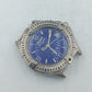 Analoge Automatik Armbanduhr  Stil mit blauem Zifferblatt und Sichtboden defekt