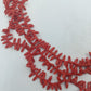 Mehrreihige Korallenkette rot naturbelassen mit Karabinerverschluss