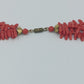 Mehrreihige Korallenkette rot naturbelassen mit Karabinerverschluss