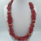 Mehrreihige Korallen Halskette mit 925 Silber Verschluss