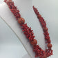 Mehrreihige Korallen Halskette mit 925 Silber Verschluss