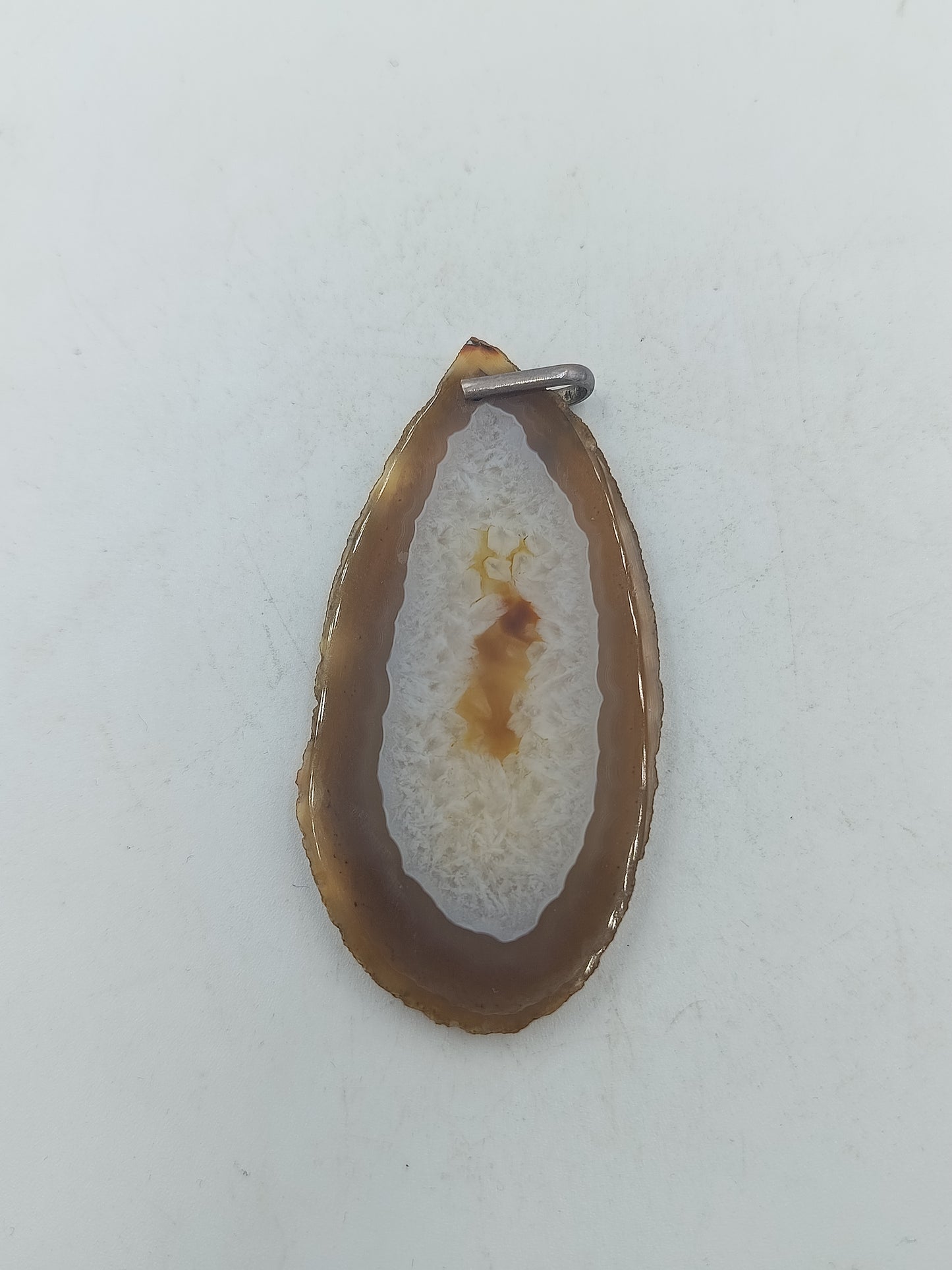 Natur Achat Scheiben Anhänger mit Bohrung in organischer Form