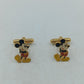 Micky Manschettenknöpfe goldfarben mit farbiger Emaille im klassischen Disney Stil