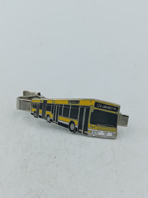 Krawattenklammer Bus Motiv silberfarben
