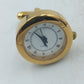 Runde Manschettenknöpfe mit integrierter Uhr in goldfarbener eleganter Ausführung