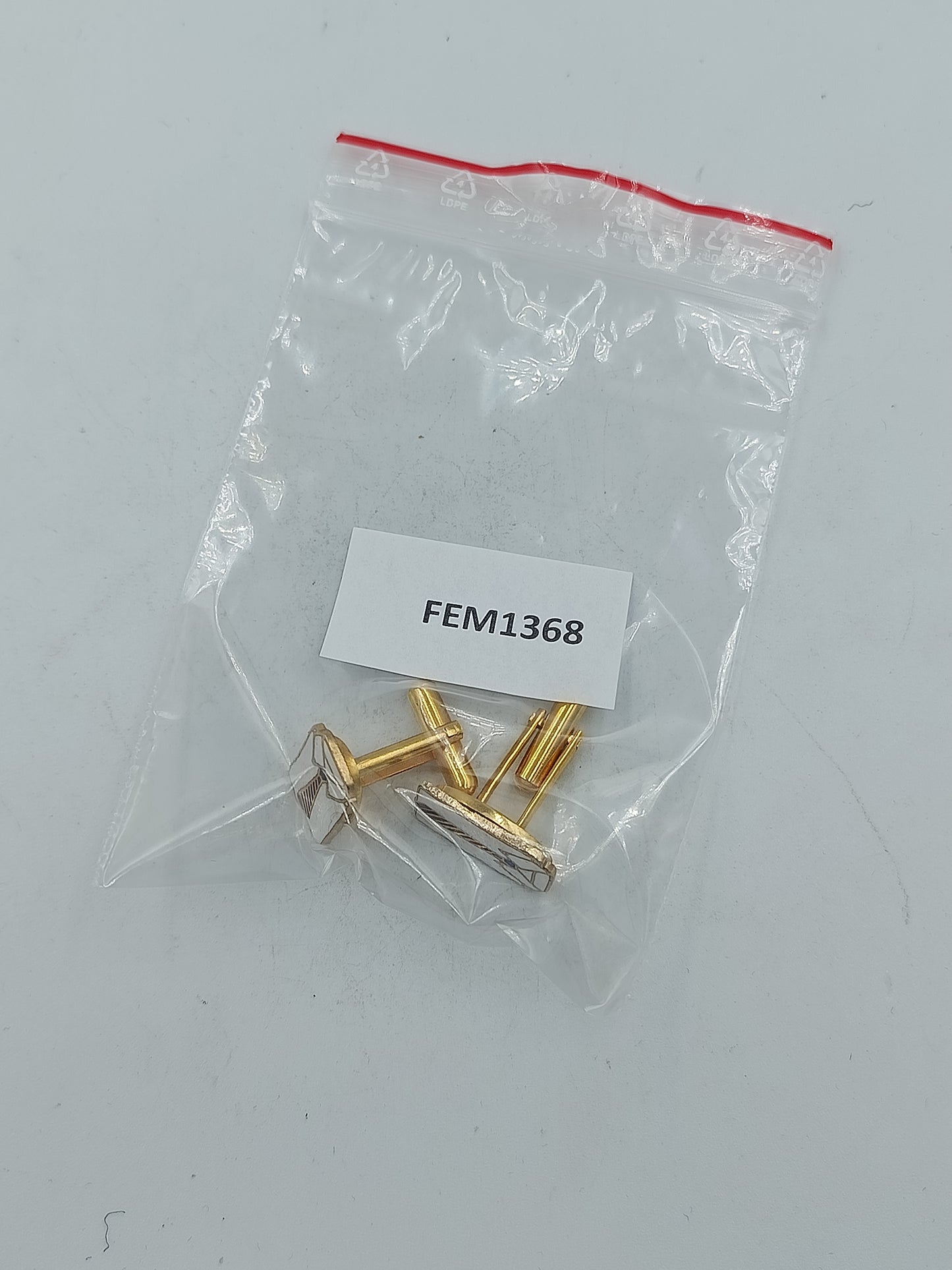 Hemd und Krawatte Manschettenknöpfe in goldfarbener Optik mit farbiger Emaille