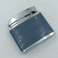 CONSUL Crown Feuerzeug silber blau geriffelt klassisches Vintage Design