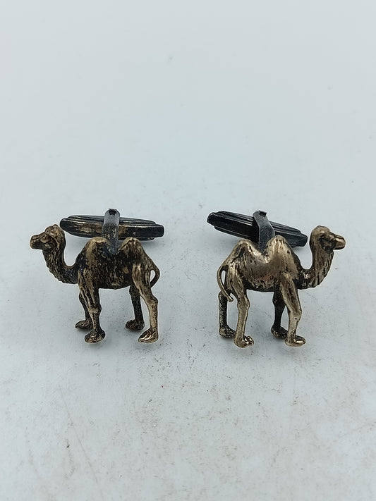 Ausgefallene Manschettenknöpfe mit Kamelmotiv im antiken Look
