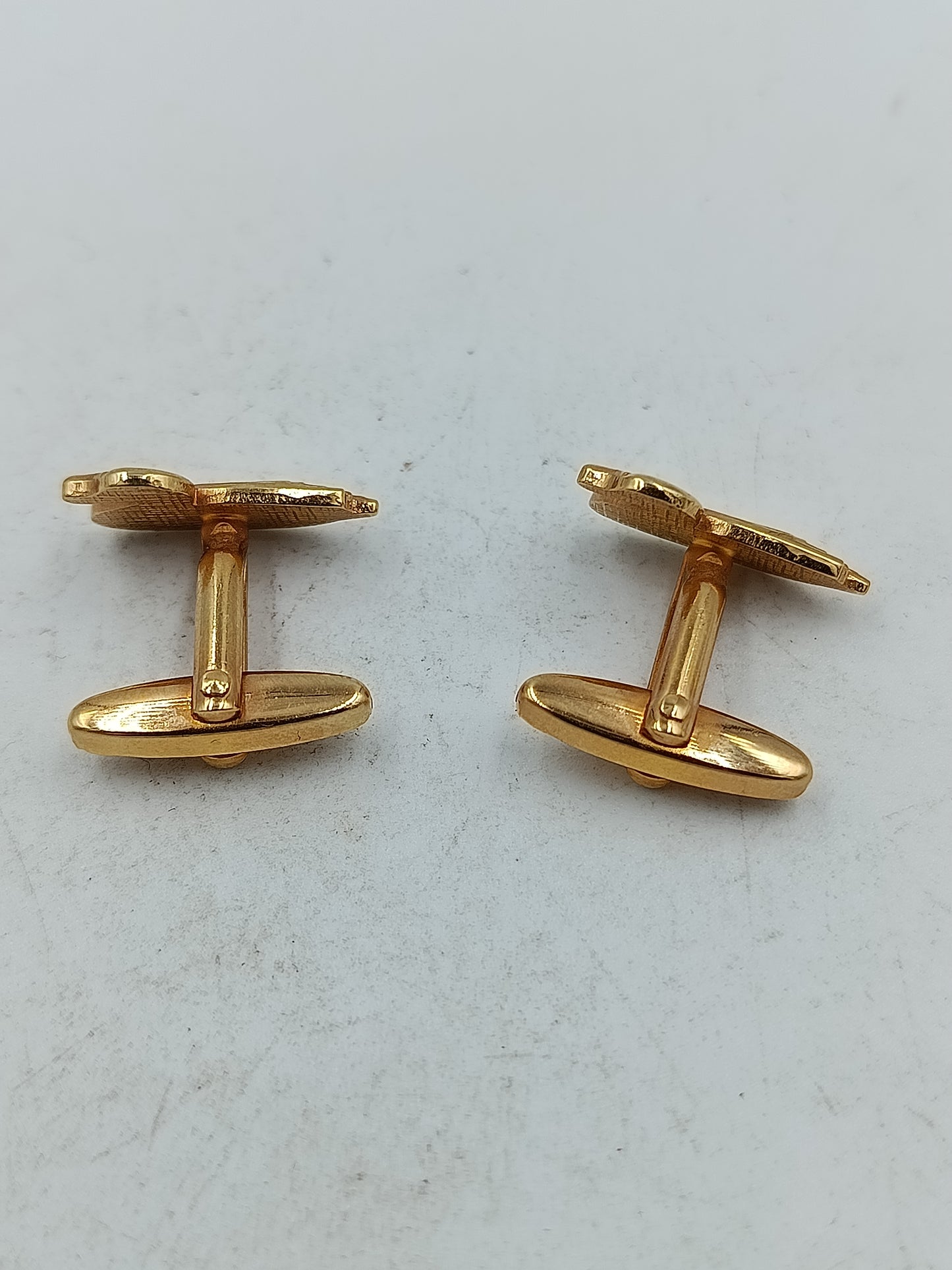 Edle Manschettenknöpfe Ente goldfarben klassisches Tiermotiv mit feiner Verarbeitung