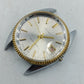 Klassische Schweizer Armbanduhr De Luxe mit goldfarbener Lünette