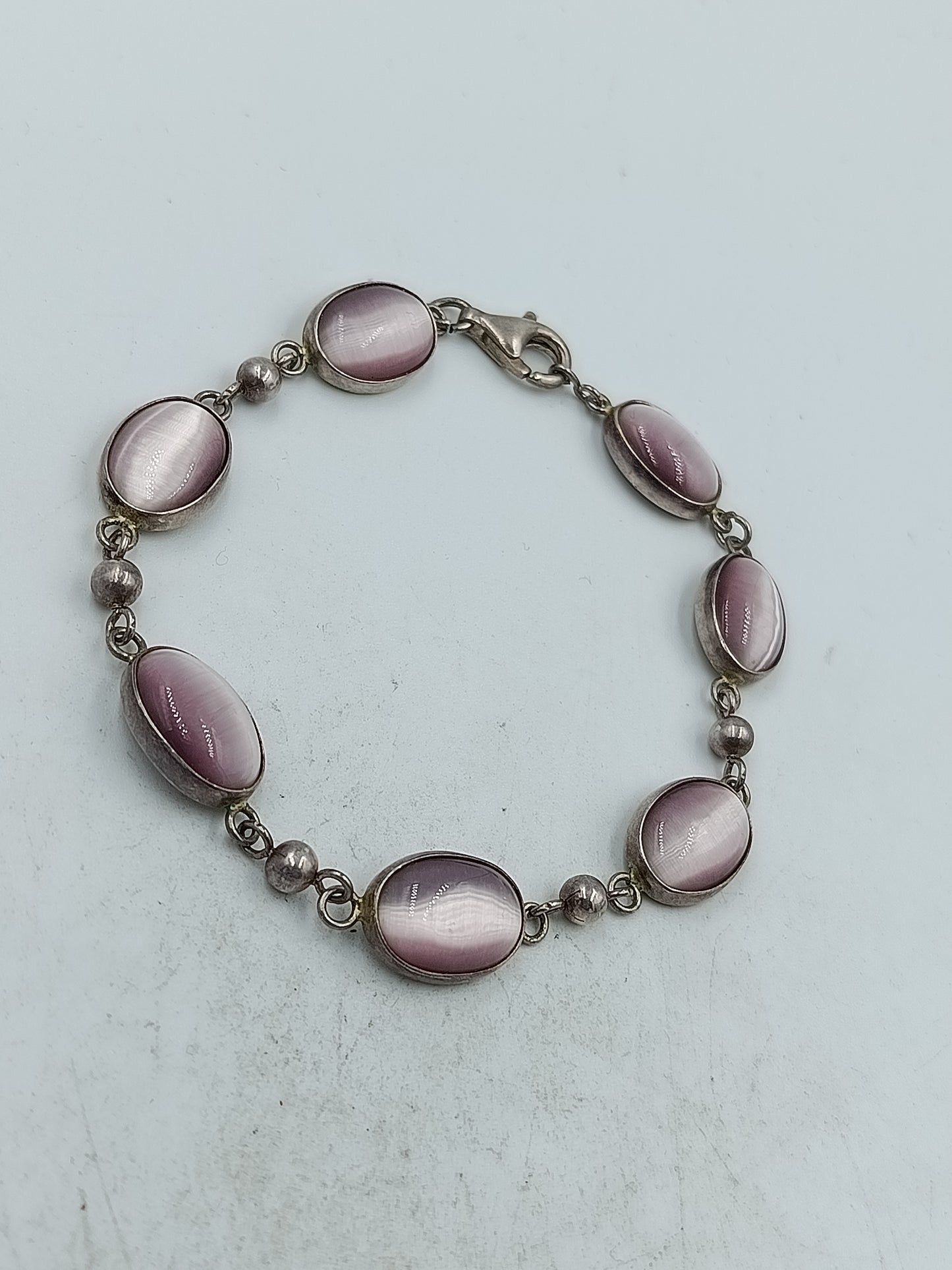 925 Silber Schmuckset mit Kette und Armband in zartem Rosa elegant und zeitlos