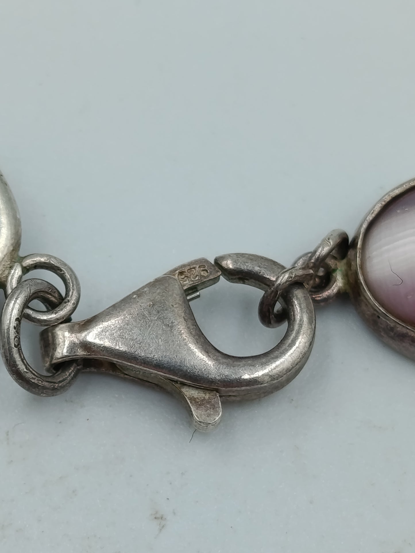 925 Silber Schmuckset mit Kette und Armband in zartem Rosa elegant und zeitlos