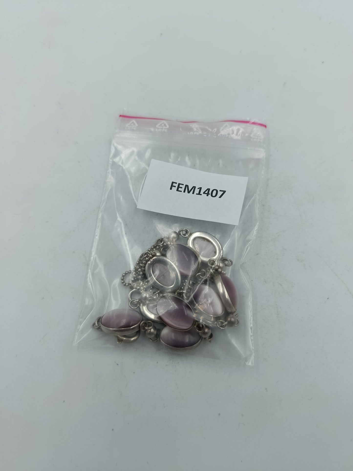 925 Silber Schmuckset mit Kette und Armband in zartem Rosa elegant und zeitlos