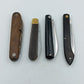 Klappmesser Set aus verschiedenen Taschenmessern mit Holz und Kunststoffgriffen