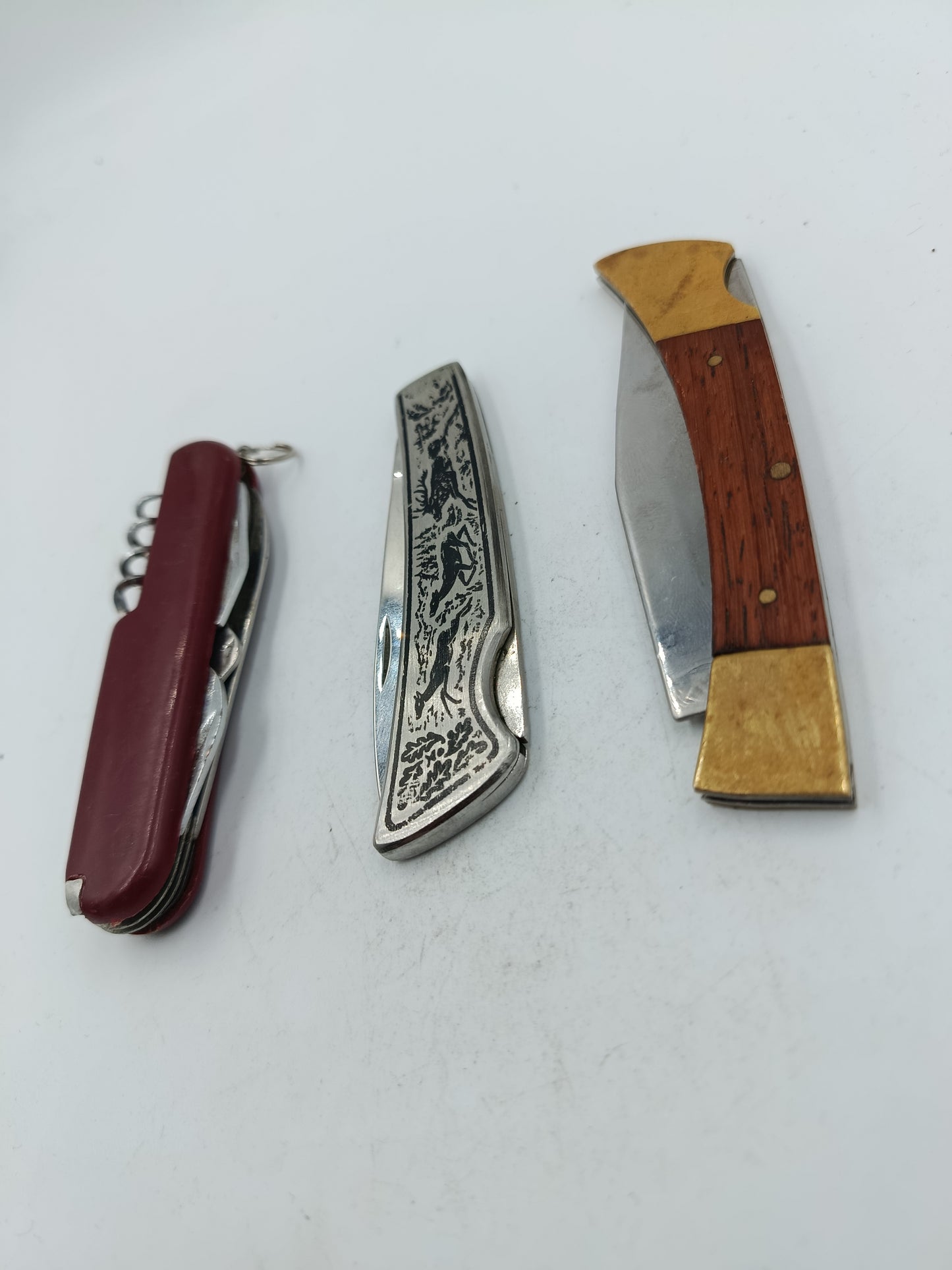 Klappmesser Set mit drei unterschiedlichen Taschenmessern für Sammlung und Alltag