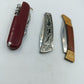 Klappmesser Set mit drei unterschiedlichen Taschenmessern für Sammlung und Alltag