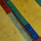 Indisches Gabbeh Teppich 2er Set Handgeknüpft Gelb Bunt 138x76 / 136x70 cm