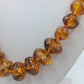 Elegante Halskette in Bernstein-Optik mit unregelmäßigen Perlen Zeitloses Design