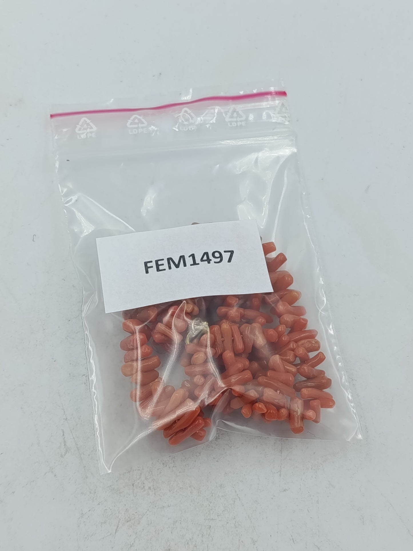 Korallen Halskette mit warmem Naturton und klassischem Vintage Stil