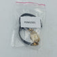 Goldfarbene Armbanduhr mit schwarzem Lederband Seiko Quartz