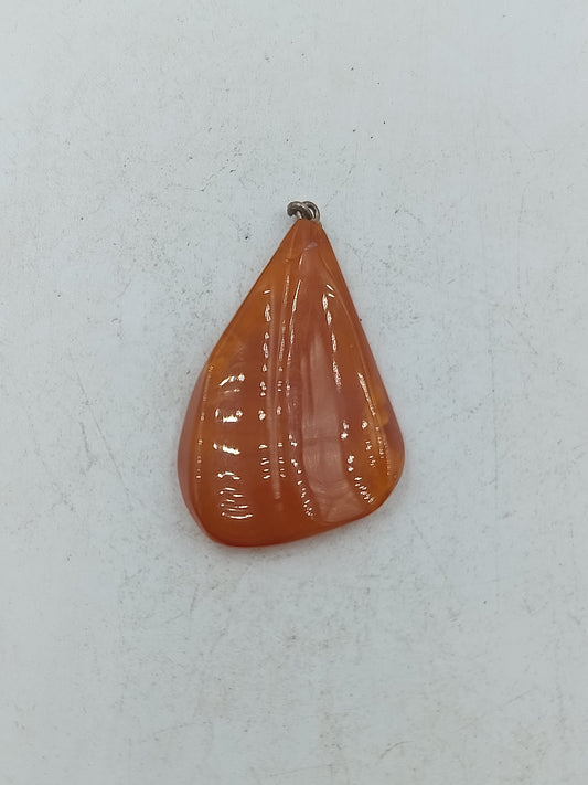 Tropfen Anhänger in warmen Bernstein Orangetönen