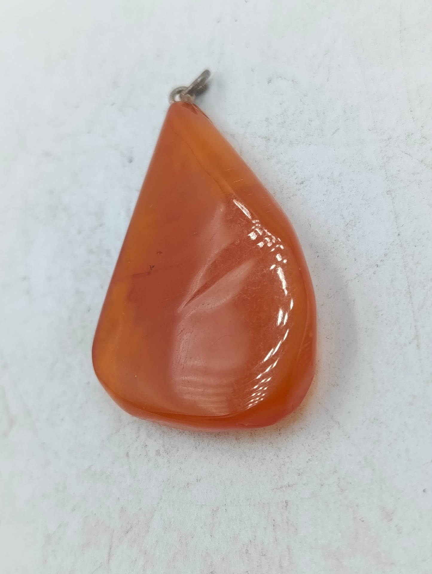 Tropfen Anhänger in warmen Bernstein Orangetönen