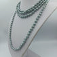 Perlenkette in elegantem Silbergrün mit edlem mehrreihigem Design
