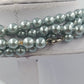 Perlenkette in elegantem Silbergrün mit edlem mehrreihigem Design