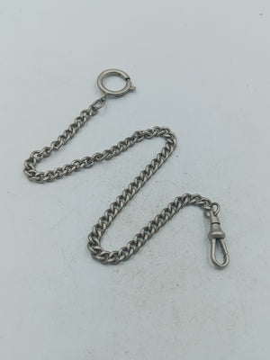 Klassische Uhrenkette im Vintage-Stil mit Karabiner und Federring