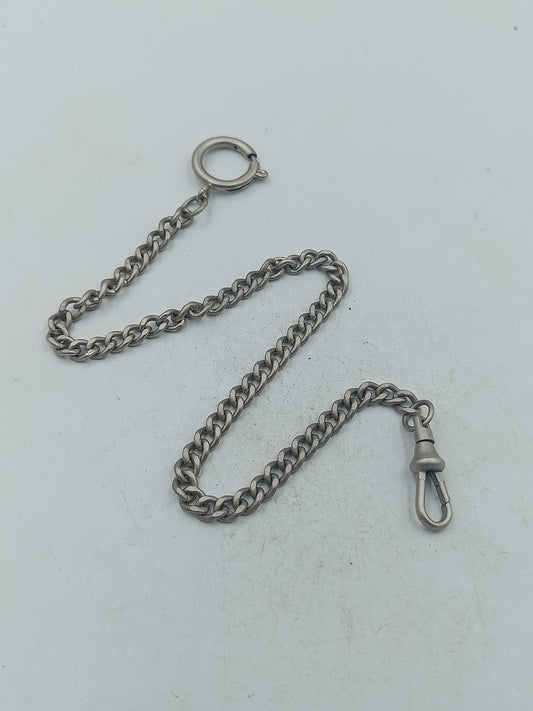 Klassische Uhrenkette im Vintage-Stil mit Karabiner und Federring