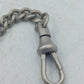 Klassische Uhrenkette im Vintage-Stil mit Karabiner und Federring