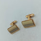 Elegante Manschettenknöpfe in Goldoptik mit rechteckigem Einsatz