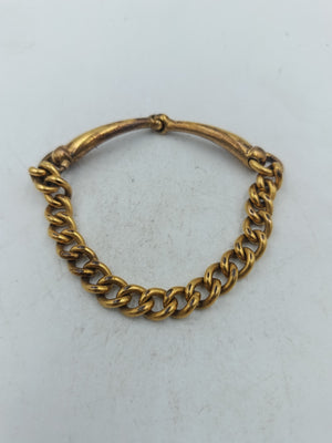 Massives Armband in Goldoptik mit kräftiger Gliederkette