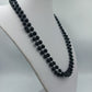 Elegante schwarze Perlenkette im Doppelstrang zeitlos und vielseitig