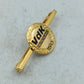 Klassische Krawattennadel Brosche VdK Deutschland Jubiläum 50 Jahre in Goldoptik