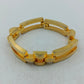 Massives Gliederarmband in Goldoptik mit modernem Design