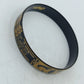 Schmaler Vintage Armreif in Schwarz Gold mit asiatischen Tiermotiven